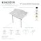 Kingston Brass 36 Carrara Marble Console Sink with Stainless Steel Legs, Marble WhitePolished Chrome LMS3622M8SQ1ST - alternate 6